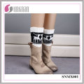 2015 Europe High Quality Multicolor Elk Leg Warmers Knitted Socks